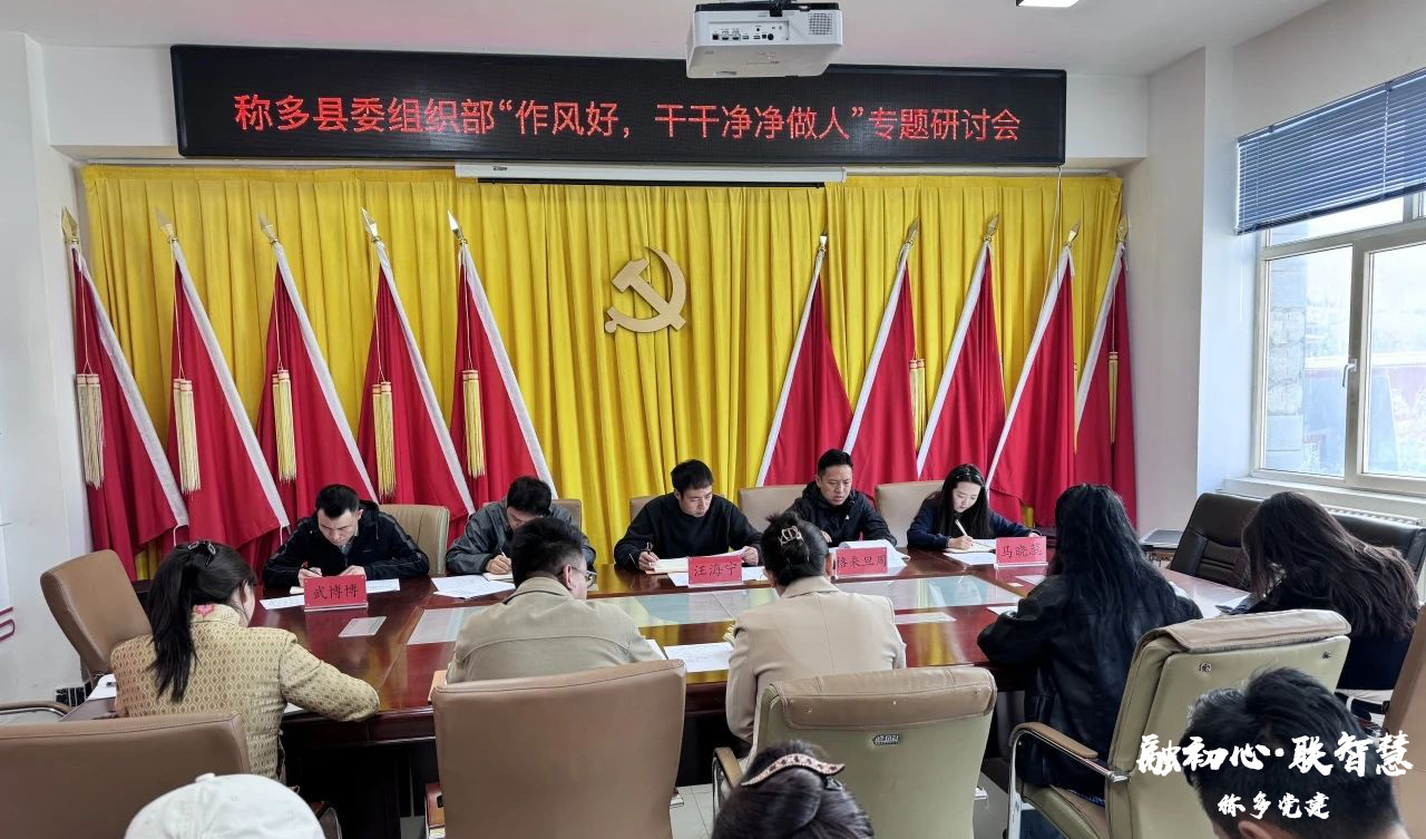 称多县委组织部召开“作风好，干干净净做人”专题研讨会
